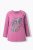 Ulla Popken Inverted Seam Long Sleeve Graphic Tee Dark Rose - Bedruckte T-shirts für damen - 