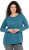 Ulla Popken Dream Rhinestone Lettering Long Sleeve Tee Teal - Bedruckte T-shirts für damen - 