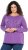 Ulla Popken Dream Rhinestone Lettering Long Sleeve Tee Light Plum - Bedruckte T-shirts für damen - 