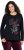 Ulla Popken Motivational Graphic Long Sleeve Tee Black - Bedruckte T-shirts für damen - 