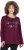 Ulla Popken Your Story Sequined Long Sleeve Tunic Tee Dark Ruby - Bedruckte T-shirts für damen - 