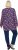 Ulla Popken Pleated Long Sleeve Floral Knit Tunic Ink Blue - Bedruckte T-shirts für damen - 