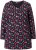 Ulla Popken Peppermint Tree V-Neck Holiday Cotton Long Sleeve Knit Tunic Black - Bedruckte T-shirts für damen - 