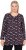 Ulla Popken Peppermint Tree V-Neck Holiday Cotton Long Sleeve Knit Tunic Black - Bedruckte T-shirts für damen - 