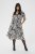 Kaffe Curve Alia Shirt Dress Black Chalk Animal - Midikleider - 