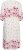 Kaffe Curve Rosa Midi Dress White Rose Border Flower - Kleider - 