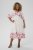 Kaffe Curve Rosa Midi Dress White Rose Border Flower - Kleider - 