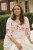 Kaffe Curve Rosa Midi Dress White Rose Border Flower - Kleider - 