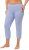 Ulla Popken Basic Stretch Knit Capris Blue - Jeans & Hosen in Großen Größen – Plus Size - 