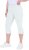 Ulla Popken Bengaline Elastic Waist Stretch Capri Pants Snow White - Jeans & Hosen in Großen Größen – Plus Size - 