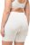 Ulla Popken Lace Hem Stretch Viscose Knit Bicycle Length Lounge Shorts White - Jeans & Hosen in Großen Größen – Plus Size - 