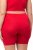 Ulla Popken Lace Hem Stretch Viscose Knit Bicycle Length Lounge Shorts Red - Jeans & Hosen in Großen Größen – Plus Size - 