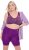Ulla Popken Lace Hem Stretch Viscose Knit Bicycle Length Lounge Shorts Purple - Jeans & Hosen in Großen Größen – Plus Size - 