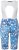 Ulla Popken Abstract Print Padded Cycling Shorts With Suspenders White - Jeans & Hosen in Großen Größen – Plus Size - 