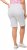 Ulla Popken Frayed Hemline Elastic Waistband Bermuda Shorts Snow White - Jeans & Hosen in Großen Größen – Plus Size - 