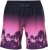 Ulla Popken Active Wide Leg Elastic Waist Palm Tree Pattern Mesh Shorts Black - Jeans & Hosen in Großen Größen – Plus Size - 