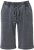 Ulla Popken Indigo Dyed Elastic Waist Jersey Shorts Black - Jeans & Hosen in Großen Größen – Plus Size - 