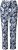 Ulla Popken Feather Print Elastic Waist Pants Blue - Jeans & Hosen in Großen Größen – Plus Size - 