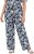 Ulla Popken Feather Print Elastic Waist Pants Blue - Jeans & Hosen in Großen Größen – Plus Size - 