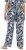 Ulla Popken Feather Print Elastic Waist Pants Blue - Jeans & Hosen in Großen Größen – Plus Size - 