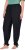 Ulla Popken Quick Drying Split Leg Elastic Waist Joggers Black - Jeans & Hosen in Großen Größen – Plus Size - 