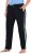 Ulla Popken Side Stripe Elastic Waist Joggers Black - Jeans & Hosen in Großen Größen – Plus Size - 