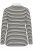 Kaffe Curve Miana Long Sleeve Polo Chalk with Black Stripe - Poloshirts - 