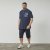 North Latitude 61130 Piqué-Poloshirt mit Brustprint Marineblau - Polo-shirts für herren - Polo-Shirts für Herren in großen Größen