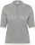 Kaffe Curve Lizzy Contrast Knitted Polo Grey Melange - Poloshirts - 