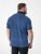 D555 Murray Printed Jacquard Collar & Cuff Short Sleeve Polo Blue - Polo-shirts für herren - Polo-Shirts für Herren in großen Größen