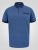 D555 Murray Printed Jacquard Collar & Cuff Short Sleeve Polo Blue - Polo-shirts für herren - Polo-Shirts für Herren in großen Größen