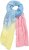 Ulla Popken Pleated Color Gradient Scarf Light Blue - Accessoires - 
