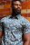 Kam Jeans 6061 Hibiscus Floral Print Short Sleeve Shirt Midnight Blue - Herrenhemden - Herrenhemden in großen Größen