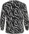 Kaffe Curve Mirta Tilly Bluse Schwarz/Antique Zebra-Print - Blusen & Tuniken - 