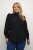 Kaffe Curve Ditta Smock Bluse Tiefschwarz - Blusen & Tuniken - 