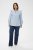 Kaffe Curve Lenia Flounce Shirt Powder Blue Stripe - Hemdblusen - 