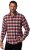 JP1880 Shirt Flannel Checked Long Sleeve Red TALL - HERRENBEKLEIDUNG MT-6XLT - Langgrößen für Herren