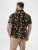 D555 Gordon Hawaiian AOP Cuvan Collar Resort Short Sleeve Black - Herrenhemden - Herrenhemden in großen Größen