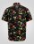 D555 Gordon Hawaiian AOP Cuvan Collar Resort Short Sleeve Black - Herrenhemden - Herrenhemden in großen Größen