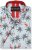 Kam Jeans 6067 Flamingo and Palm Tree Short Sleeve Shirt Blue - Herrenhemden - Herrenhemden in großen Größen