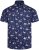 Kam Jeans 6068 Flamingo Short Sleeve Shirt Navy - Herrenhemden - Herrenhemden in großen Größen
