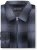 Kam Jeans 6354 Zip Through Check Shirt Charcoal - Herrenhemden - Herrenhemden in großen Größen