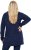 Ulla Popken Space Yarn Oversized Turtleneck Sweater Blue - Hoodies & Sweatshirts - 