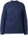 Ulla Popken Textured Glitter Embroidery Oversized Sweater Ink Blue - Hoodies & Sweatshirts - 