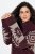 Ulla Popken Aztec Pattern Turtleneck Sweater Plum - Hoodies & Sweatshirts - Kuschelige Sweatshirts, Hoodies & Strick