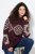 Ulla Popken Aztec Pattern Turtleneck Sweater Plum - Hoodies & Sweatshirts - Kuschelige Sweatshirts, Hoodies & Strick