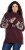 Ulla Popken Aztec Pattern Turtleneck Sweater Plum - Hoodies & Sweatshirts - 