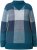 Ulla Popken Grand Check Long Sleeve Sweater Teal - Hoodies & Sweatshirts - 
