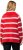 Ulla Popken Stripe Fine Knit Turtleneck Sweater Light Red - Hoodies & Sweatshirts - 