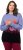 Ulla Popken Long Sleeve Knit Mountain Range Sweater Bright Purple - Hoodies & Sweatshirts - 